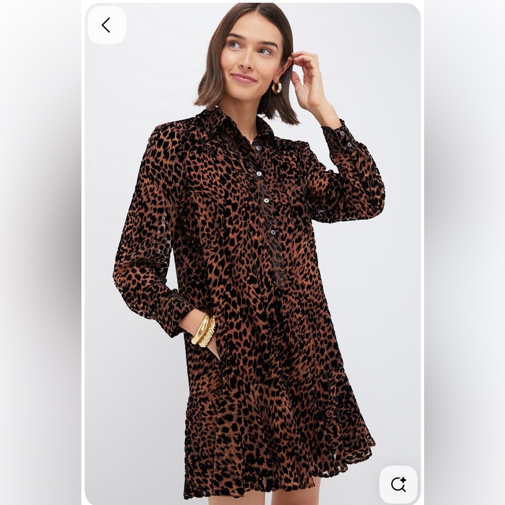 NWOT Tuckernuck Leopard Print Callahan burnout mini Dress size XXL